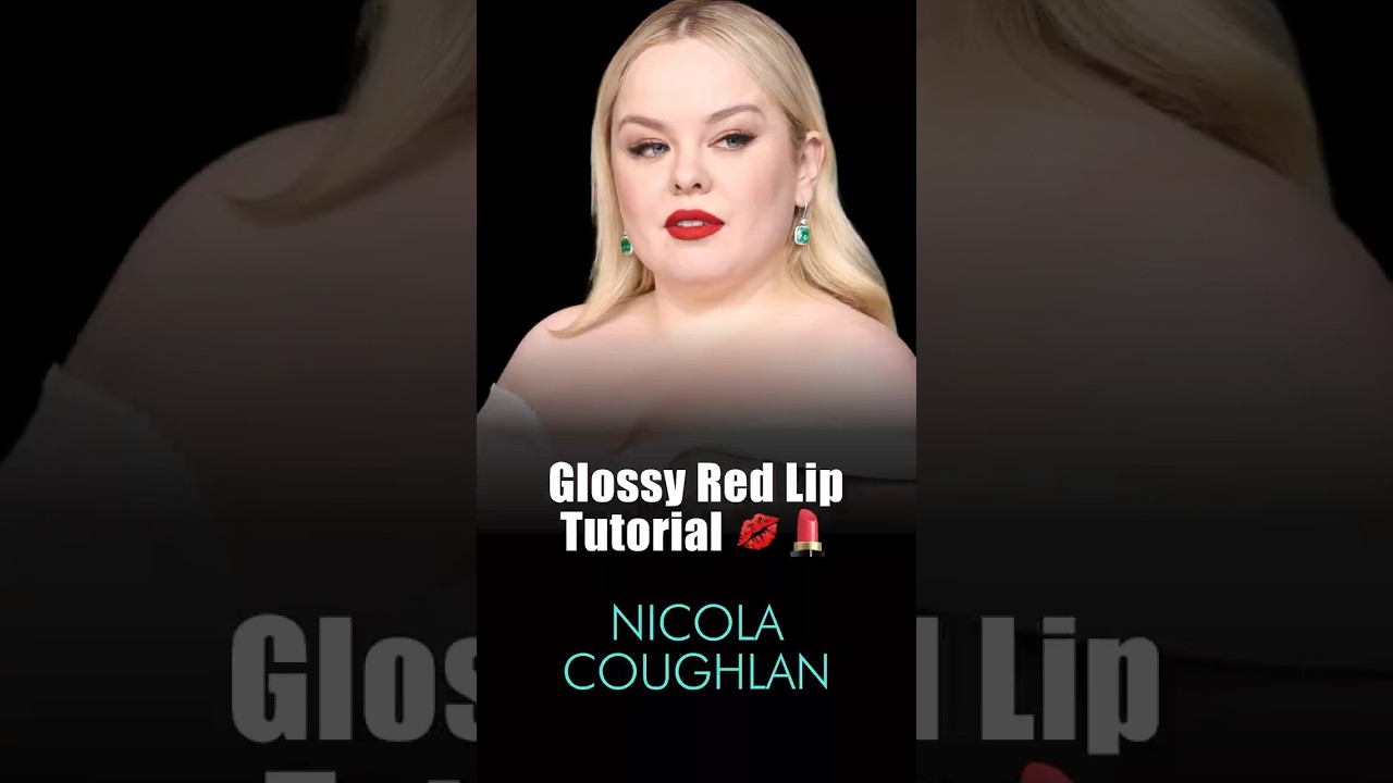 Glossy Red Lip Tutorial | Nicola Coughlan 💋💄Product Link in Bio. thumbnail