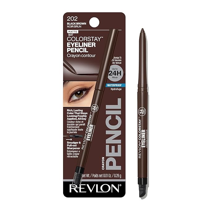 Revlon ColorStay Pencil Waterproof Eyeliner, Smudge-Proof, Eye Makeup with Built-In Sharpener thumbnail