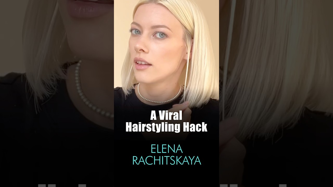 A viral hairstyling hack | Elena Rachitskaya thumbnail