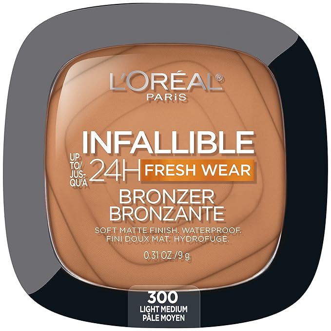 L’Oréal Paris Infallible Up to 24H Fresh Wear Soft Matte Longwear Bronzer. Waterproof, heatproof, Transfer, humidity and sweatproof, Light Medium thumbnail