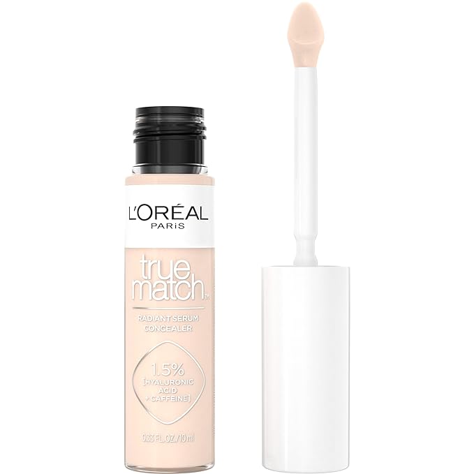 L’Oréal Paris True Match Radiant Serum Concealer, Brightening Under Eye Concealer Make Up with 1.5% Hyaluronic Acid and Caffeine, W1 thumbnail