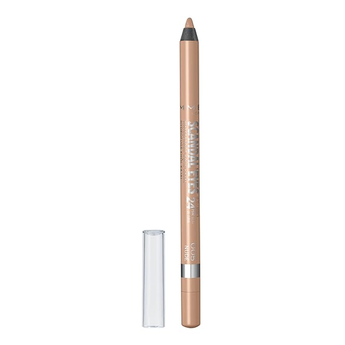 Rimmel London Scandaleyes Waterproof Kohl Kajal Eyeliner Pencil, Intense Color, Long-Wearing, Smudge-Proof, 005, Nude thumbnail